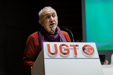 El secretario general de UGT, Pepe Álvarez, durante el II Comité Confederal de UGT, a 26 de noviembre de 2025, en Madrid (España). El II Comité Confederal tras el 44º Congreso se celebra en el ma