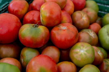 Archivo - Recursos de tomates en el mercado de ‘La Despensa de Madrid’, en los jardines del Palacio del Infante Don Luis, a 7 de septiembre de 2025, en Boadilla del Monte, Madrid (España).