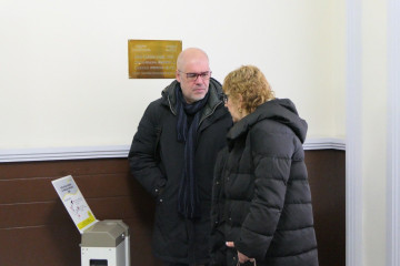 Unai Sordo y Ana Fernández de los Muros, antes de participar en las jornadas de la UVA.