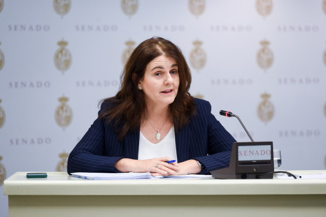 La directora de Energía de la Comisión Nacional de los Mercados y la Competencia (CNMC), Rocio Prieto, comparece ante la Comisión de Investigación sobre el apagón, en el Senado, a 27 de noviembre de 2025, en Madrid (España). Durante su comparecencia ha in