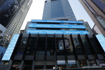 Archivo - Logo de Morgan Stanley en Nueva York (Estados Unidos).