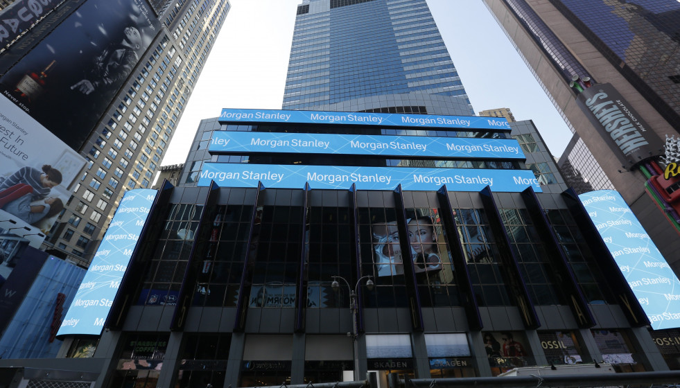 Archivo - Logo de Morgan Stanley en Nueva York (Estados Unidos).