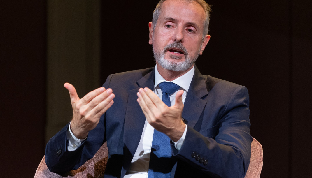 Archivo - El presidente de Telefónica, Marc Murtra, interviene en Desayunos del Ateneo, a 1 de octubre de 2025, en Madrid (España). Durante el encuentro, Marc Murtra, ha abordado cuestiones actuales