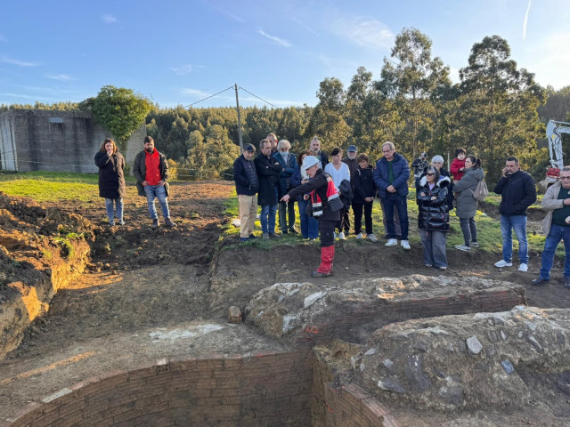 Trabajos en la fosa de La Lloba, en Castrillón.