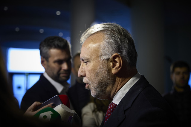 El e Política Territorial y Memoria Democrática, Ángel Víctor Torres, durante el Congreso España 360º, en el Hotel Palace, a 27 de noviembre de 2025, en Madrid (España).