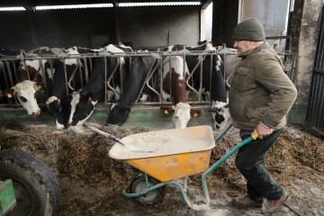 Ganaderos y agricultores en Trabada, a 27 de noviembre de 2025, en Trabada, Lugo, Galicia (España).
