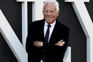 Archivo - El diseñador italiano Giorgio Armani.