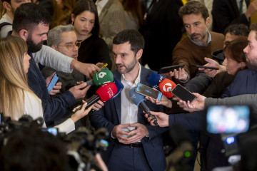El ministro de Consumo, Pablo Bustinduy, durante un desayuno informativo organizado por Europa Press, en el Hyatt Regency Hesperia Madrid, a 24 de noviembre de 2025, en Madrid (España).
