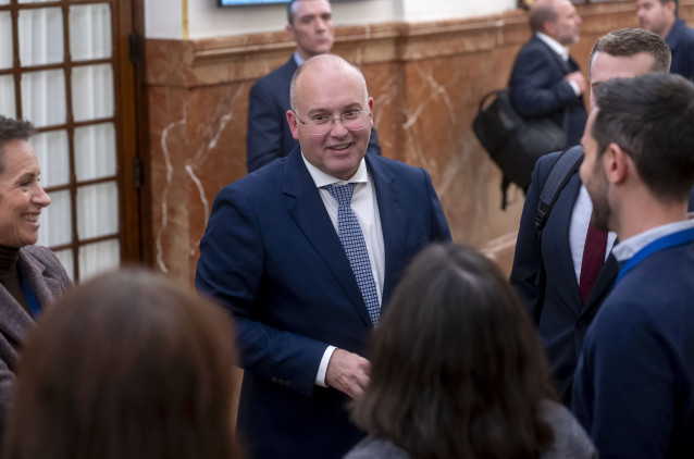 El secretario general del Partido Popular, Miguel Tellado, durante una sesión plenaria en el Congreso de los Diputados, a 11 de noviembre de 2025, en Madrid (España).