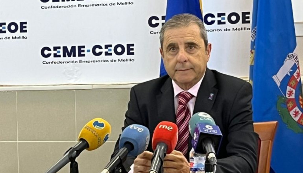 El presidente de la Confederación de Empresarios de Melilla (CEME-CEOE), Enrique Alcoba.