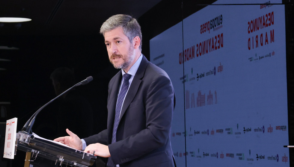 Archivo - El consejero de Presidencia, Justicia y Administración Local de la Comunidad de Madrid, Miguel Ángel García Martín, interviene durante un Desayuno Madrid, en el Auditorio Meeting Place d