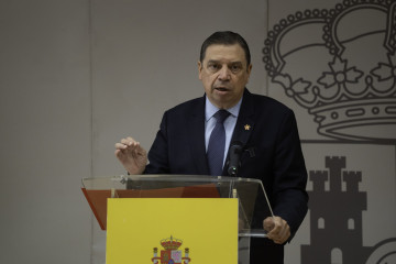 Archivo - El ministro de Agricultura, Pesca y Alimentación, Luis Planas, comparece ante los medios tras una reunión con la delegada del Gobierno en el Comunidad Valenciana, en la Delegación del Gob