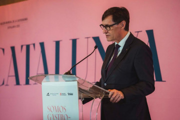 El presidente de la Generalitat, Salvador Illa, la noche del miércoles en México.