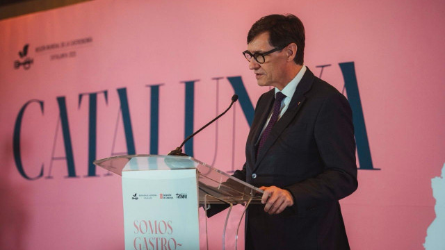 El presidente de la Generalitat, Salvador Illa, la noche del miércoles en México.