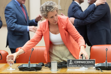 Archivo - La secretaria de estado de Seguridad, Aina Calvo, en una comparecencia en el Congreso de los Diputados