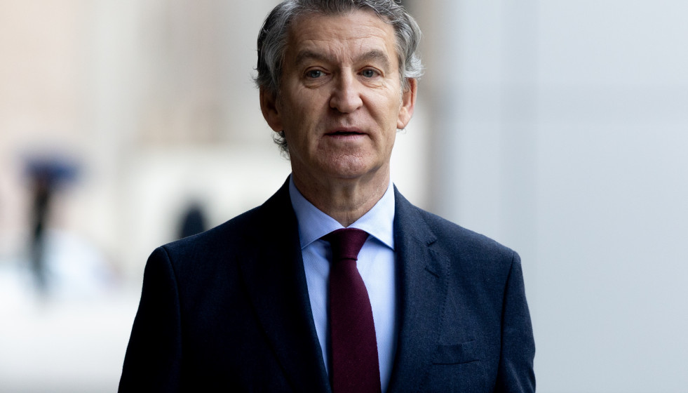 El presidente del PP, Alberto Núñez Feijóo,