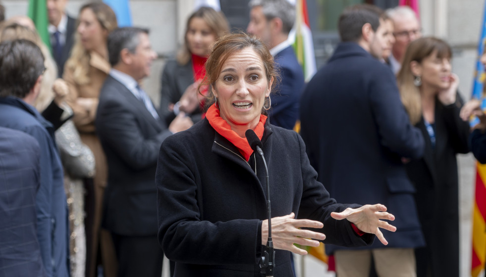 La ministra de Sanidad, Mónica García, durante el acto institucional por el Día de la Constitución, en el Congreso de los Diputados, a 6 de diciembre de 2025, en Madrid (España).