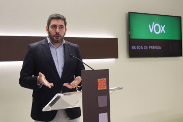 El portavoz del grupo parlamentario de Vox en las Cortes de Aragón, Alejandro Nolasco