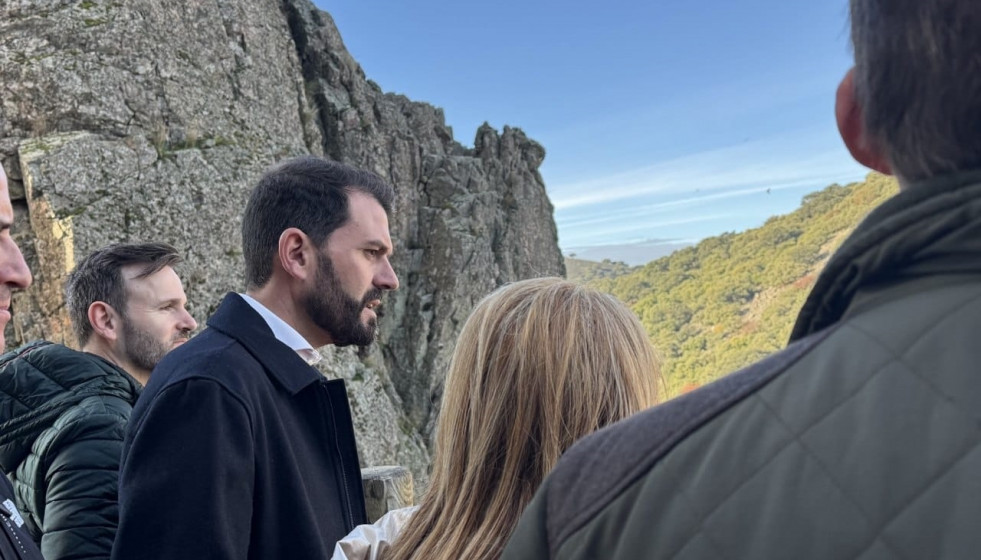 Álvaro Sánchez Cotrina, durante su visita a Monfragüe.