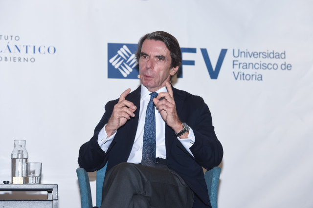 Archivo - El expresidente del Gobierno José María Aznar, inaugura el Master 'Online' de Acción Política, a 7 de noviembre de 2025, en Madrid (España). El máster está impartido por la Universidad Francisco de Vitoria.