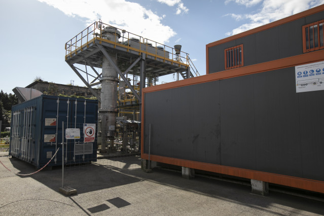 Archivo - Vista por fuera de la instalación científica vinculada al uso de hidrógeno verde en el GasLab de ArcelorMittal, a 14 de marzo de 2024, en Veriña-Gijón, Asturias (España).