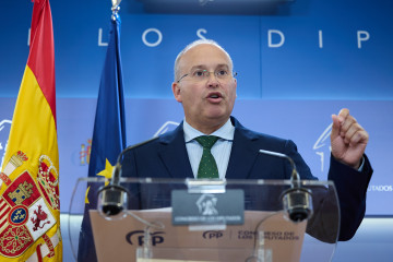 Archivo - El portavoz del PP en el Congreso, Miguel Tellado, durante una rueda de prensa posterior a la Junta de Portavoces, en el Congreso de los Diputados, a 24 de junio de 2025, en Madrid (España)