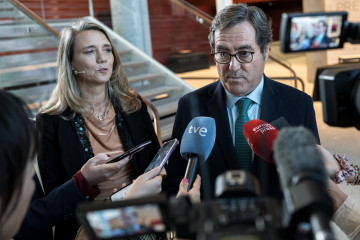 El presidente de CEOE, Antonio Garamendi, y la presidenta del Cepyme, Ángela de Miguel.