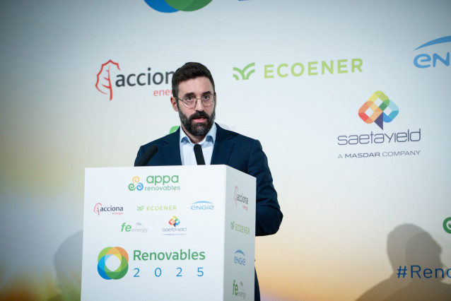 El secretario de Estado de Energía, Joan Groizard, en el IX Congreso Nacional de Energías Renovables, en Madrid (España)