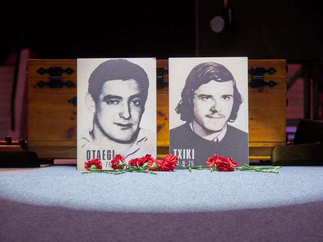 Archivo - Acto organizado por el partido político Sortu por el 50º aniversario de los fusilamientos de Txiki y Otaegi, en el Pabellón Anaitasuna, a 27 de septiembre de 2025, en Pamplona, Navarra (España). El homenaje se enmarca bajo el lema 'Askatzera lot