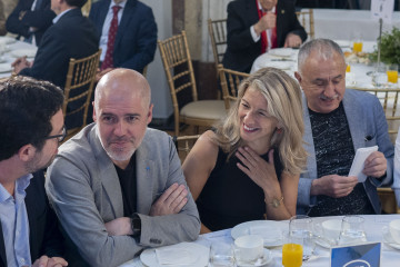 Archivo - (I-D) El secretario de Estado de Trabajo, Joaquín Pérez Rey: el secretario general de CCOO, Unai Sordo; la vicepresidenta segunda y ministra de Trabajo, Yolanda Díaz y el secretario gener