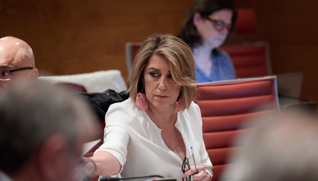 Archivo - La senadora del PSOE Susana Díaz, durante la Comisión Constitucional, en el Senado, a 5 de marzo de 2024, en Madrid (España). (Foto de archivo).