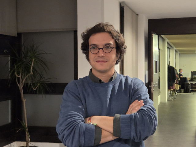 El portavoz nacional de Economía de VOX, José María Figaredo, en una comparecencia en Badajoz.