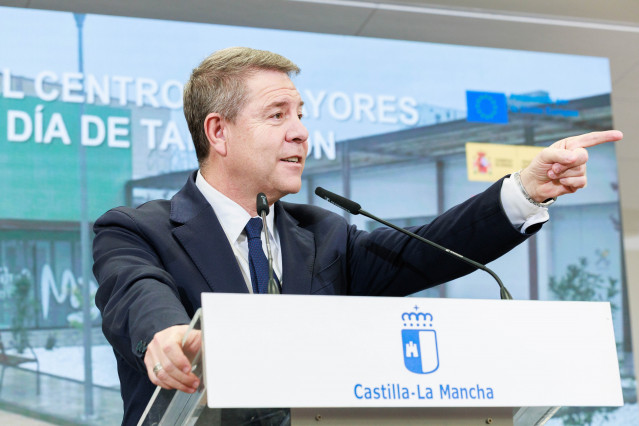 El presidente de Castilla-La Mancha, Emiliano García-Page, en Tarancón.
