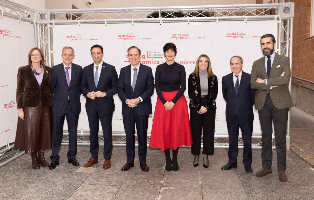 La Ministra de Inclusión, Seguridad Social y Migraciones, Elma Saiz durante la presentación del 'V Mapa del Talento Sénior', del Centro de Investigación Ageingnomics de Fundación MAPFRE.