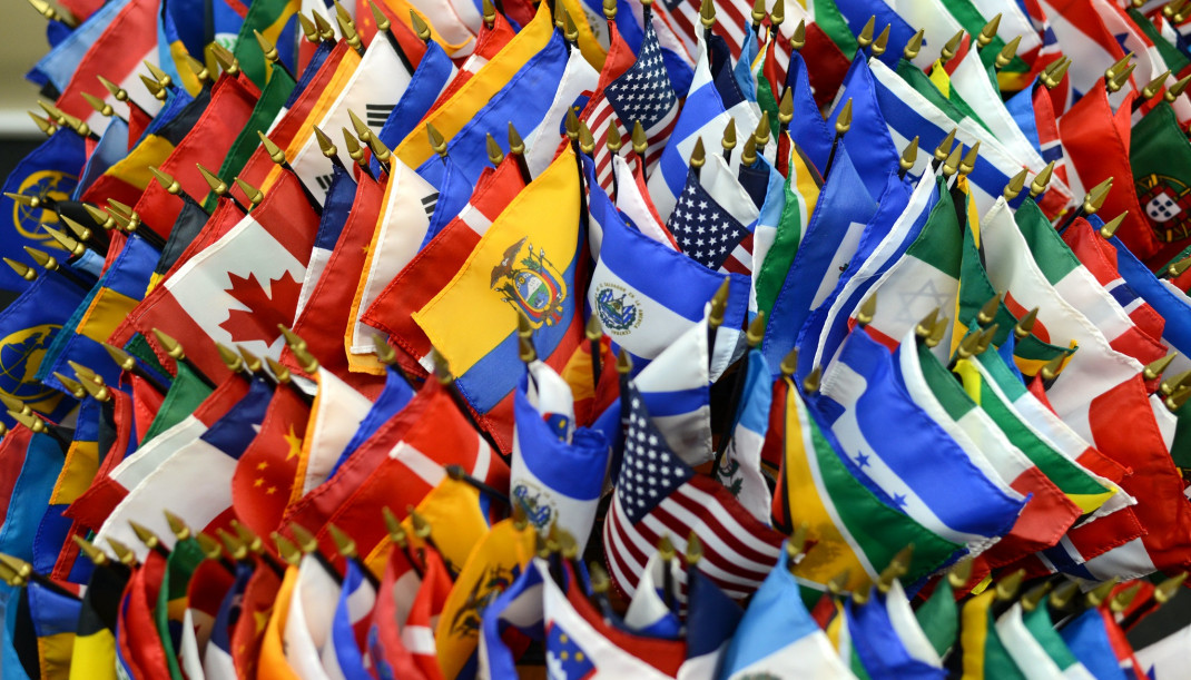 Archivo - Banderas de países latinoamericanos.