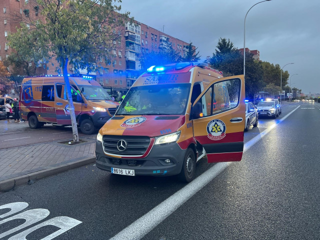 Recurso de una ambulancia de Samur-Protección Civil.