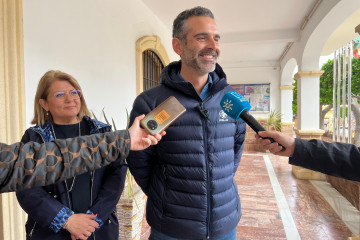 El consejero de Agricultura, Pesca, Agua y Desarrollo Rural de la Junta de Andalucía, Ramón Fernández-Pacheco, en declaraciones a medios.