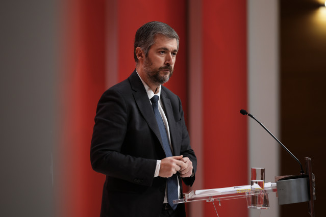 El consejero de Presidencia, Justicia y Administración Local de la Comunidad de Madrid, Miguel Ángel García Martín, en rueda de prensa posterior al Consejo de Gobierno