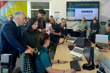 Imagen de archivo de la presentación de la On-Red el pasado día 3 de julio, con el ministro del Interior, Fernando Grande-Marlaska, en las dependencias del Incibe, en León capital.