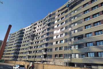 Viviendas en construcción en el barrio de Bolueta (Bilbao)