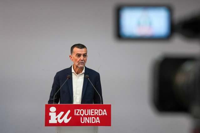 El coordinador federal de IU y candidato a la Presidencia de la Junta por la coalición Por Andalucía, Antonio Maíllo, ofrece una rueda de prensa sobre distintos temas de actualidad política tanto de ámbito nacional como andaluz.