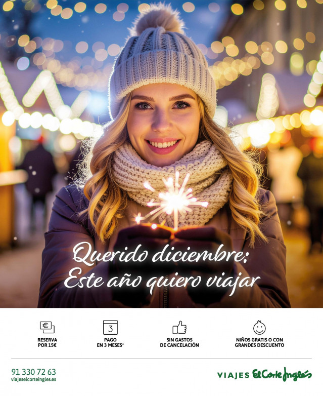 Viajes El Corte Inglés refuerza su programación de última hora para Navidad y final de año