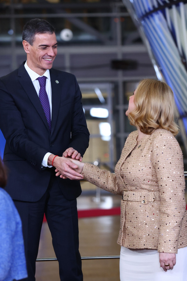 El presidente del Gobierno, Pedro Sánchez  durante la Cumbre con los Balcanes Occidentales, en la sede del Consejo Europeo, a 17 de diciembre de 2025, en Bruselas (Bélgica).