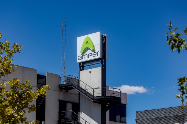 Archivo - Sede del Grupo Amper, en Pozuelo de Alarcón, Madrid (España)