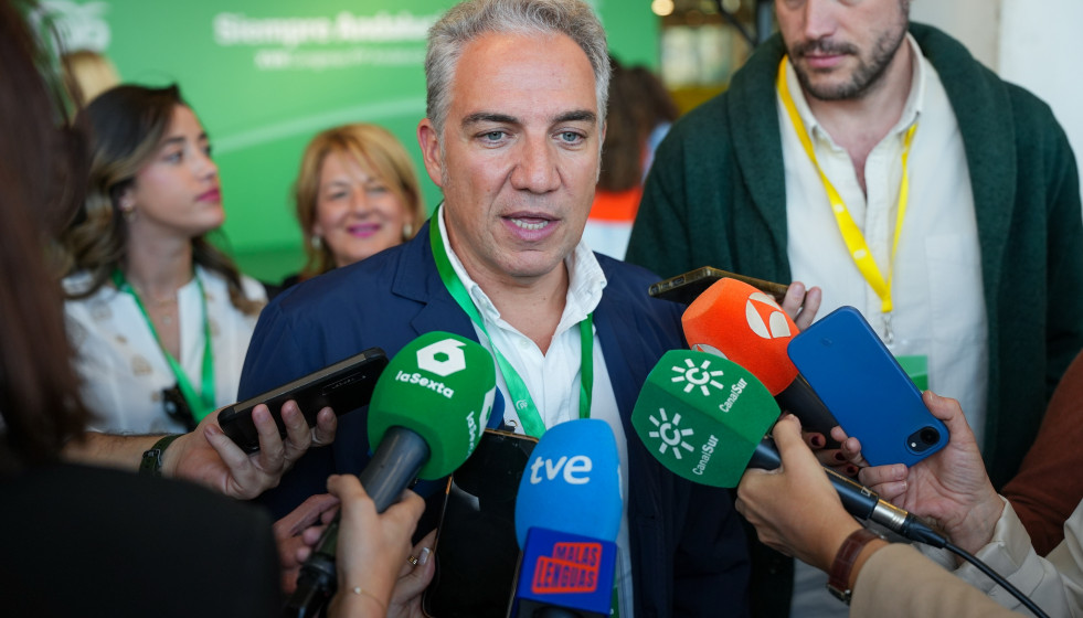 Archivo - El vicesecretario de Coordinación Autonómica y Local + Análisis Electoral del Partido Popular, Elías Bendodo, durante el comienzo del XVII Congreso del PP Andaluz.