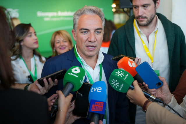 Archivo - El vicesecretario de Coordinación Autonómica y Local + Análisis Electoral del Partido Popular, Elías Bendodo, durante el comienzo del XVII Congreso del PP Andaluz.