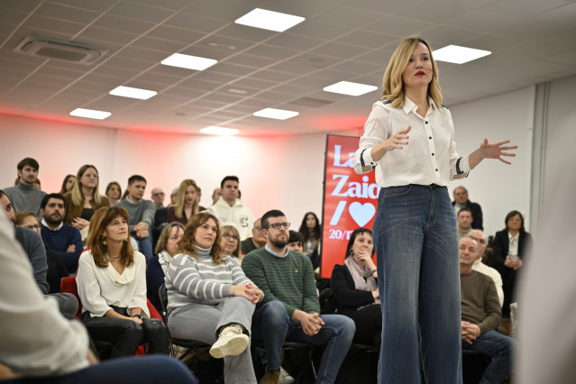La secretaria general del PSOE de Aragón y candidata a la Presidencia del Gobierno de Aragón, Pilar Alegría, presenta su candidatura al Gobierno de Aragón, a 20 de diciembre de 2025, en Zaragoza, Aragón (España).