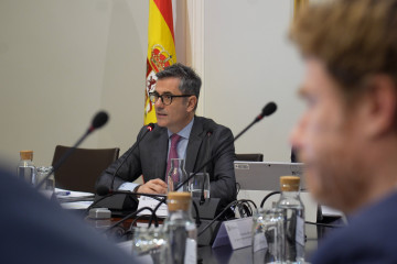 El ministro de Presidencia, Justicia y Relaciones con las Cortes, Félix Bolaños, preside la Conferencia Sectorial de Justicia celebrada de manera telemática este lunes con las comunidades autónoma