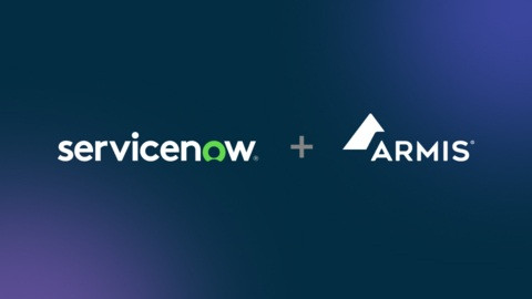 Logos de ServiceNow y Armis.