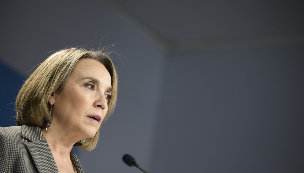 La vicesecretaria de Regeneración del Partido Popular, Cuca Gamarra, durante una rueda de prensa posterior a la reunión del Comité de Dirección del PP, en la sede del PP, a 15 de diciembre de 2025